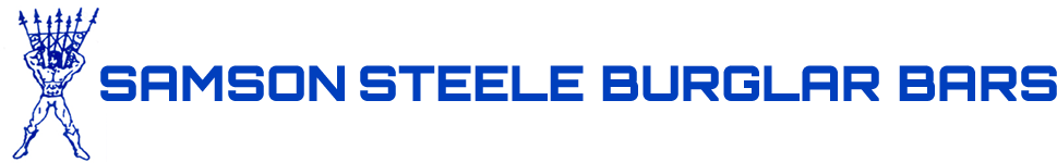 samson steele burglar bars logo in words